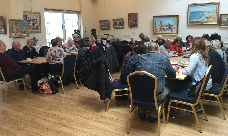 Members of Dementia Club UK concentrating on the Chocolate Quiz Members of Dementia Club UK concentrating on the Chocolate Quiz