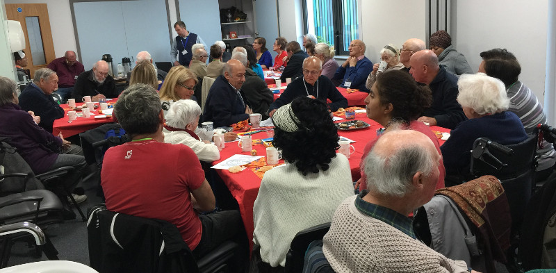 Richard Turner from Action Loss Hearing telling the members of Dementia club UK the importance of getting their hearing checked Richard Turner from Action Loss Hearing telling the members of Dementia club UK the importance of getting their hearing checked