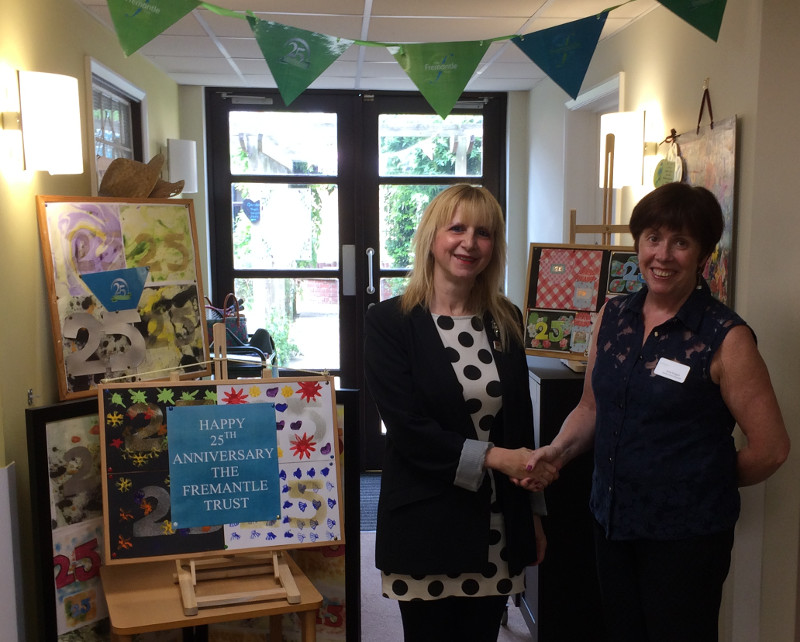 Lisa chairman of Dementia Club UK and Anne Duggan of the Fremantle Trust at Apthorp care home Lisa chairman of Dementia Club UK and Anne Duggan of the Fremantle Trust at Apthorp care home