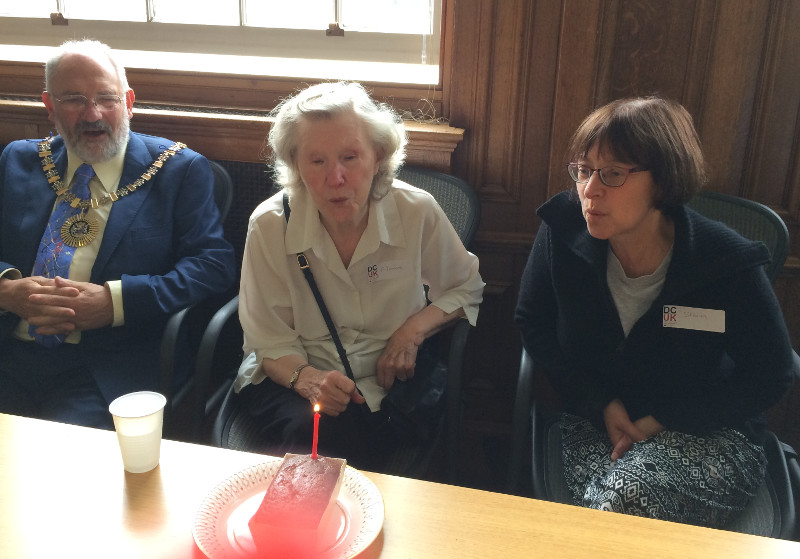 Mayor of Barnet Cllr Brian Salinger celebrating a birthday with one of the members of Dementia Club UK Mayor of Barnet Cllr Brian Salinger celebrating a birthday with one of the members of Dementia Club UK