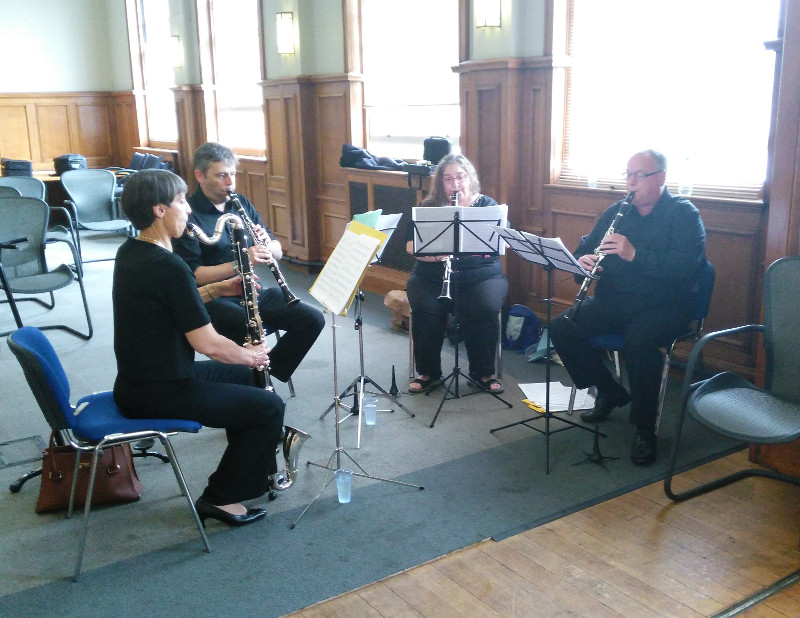 Rita, Ian, Adele and Ken from the Ionian Clarinet Quartet Rita, Ian, Adele and Ken from the Ionian Clarinet Quartet