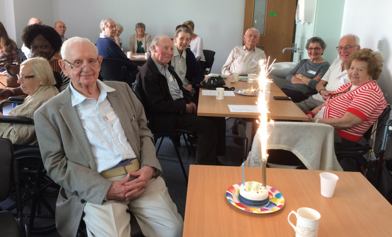 Laurie is enjoying his birthday at Dementia Club UK - DCUK Laurie is enjoying his birthday at Dementia Club UK - DCUK