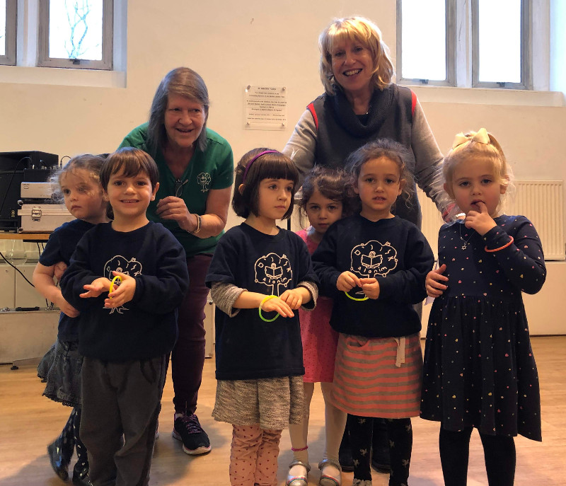 Children from the nursery school sang some Chanukkah songs Children from the nursery school sang some Chanukkah songs