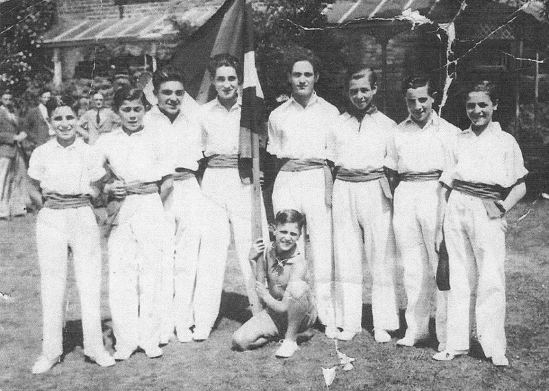 The Basque boys outside Arkley Lodge The Basque boys outside Arkley Lodge