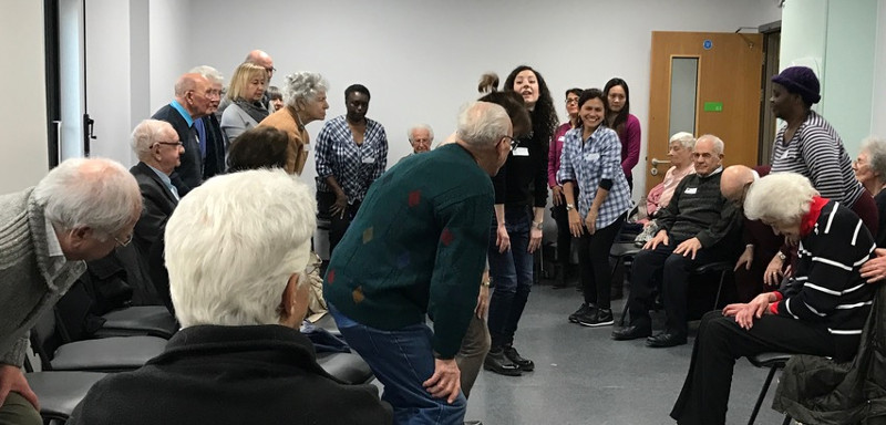 Annette Edozian and Tija Hubej led the session at Finchley Memorial Hospital Annette Edozian and Tija Hubej led the session at Finchley Memorial Hospital