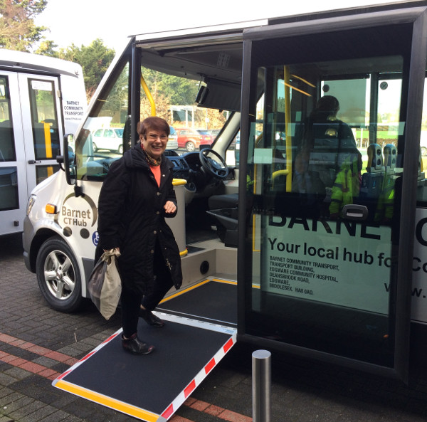 One of our DCUK members getting on the bus One of our DCUK members getting on the bus