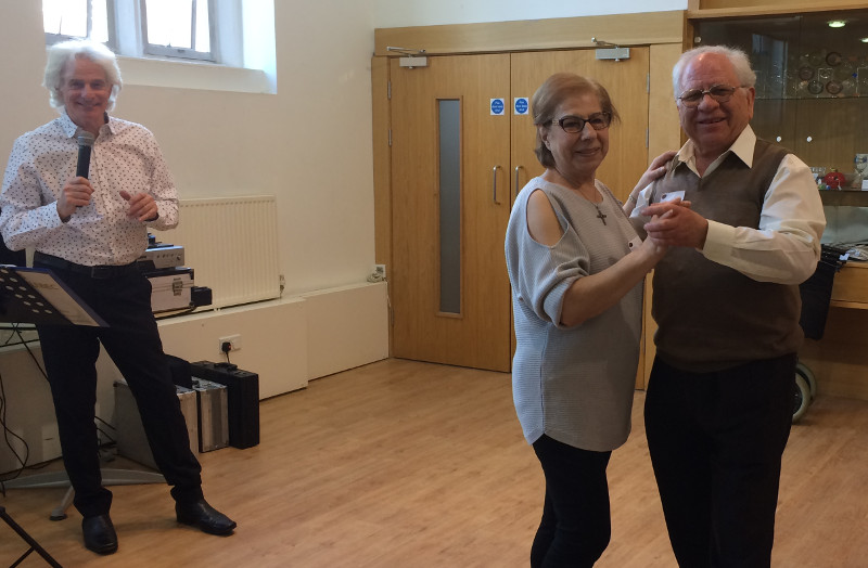 Everyone enjoyed dancing to James Le Bec musical entertainment and celebrated Marina and Andreas 55 years wedding anniversary Everyone enjoyed dancing to James Le Bec musical entertainment and celebrated Marina and Andreas 55 years wedding anniversary