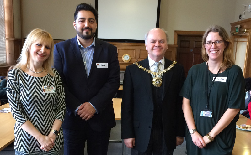 Volunteers from Barnet Council, Salar Rida and Caroline Glitre with Lisa and the Mayor of Barnet Volunteers from Barnet Council, Salar Rida and Caroline Glitre with Lisa and the Mayor of Barnet