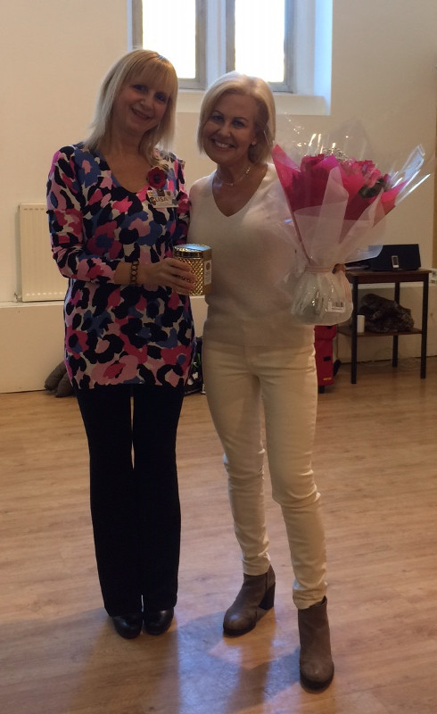 Lisa thanking Justine for her splendid contribution to Dementia Club UK Lisa thanking Justine for her splendid contribution to Dementia Club UK