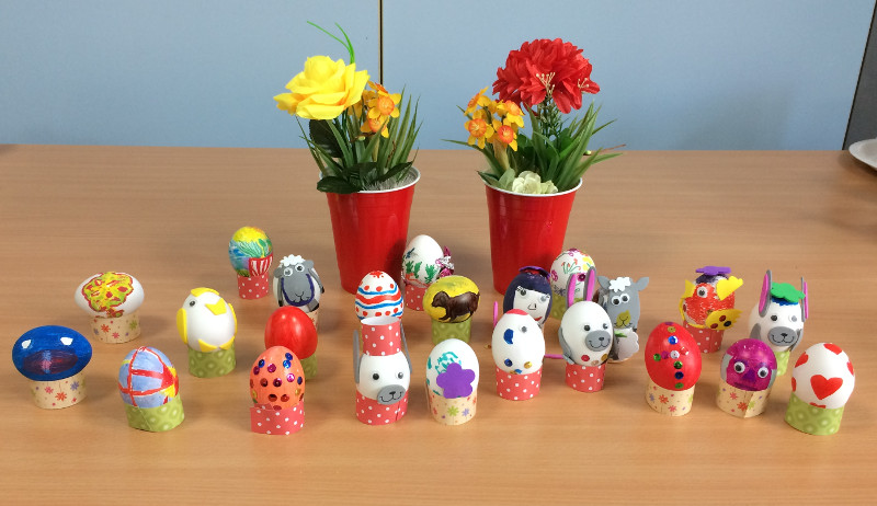 Finished painted easter eggs Finished painted easter eggs