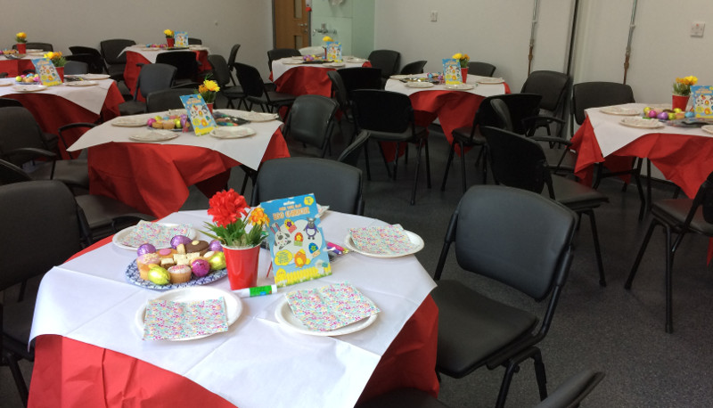 Table setup ready for Dementia Club UK session at Finchley Memorial Hospital Table setup ready for Dementia Club UK session at Finchley Memorial Hospital