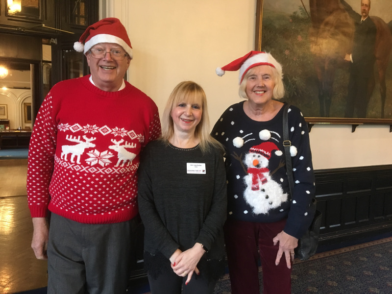 Dick, Lisa and Valerie in festive jumpers Dick, Lisa and Valerie in festive jumpers